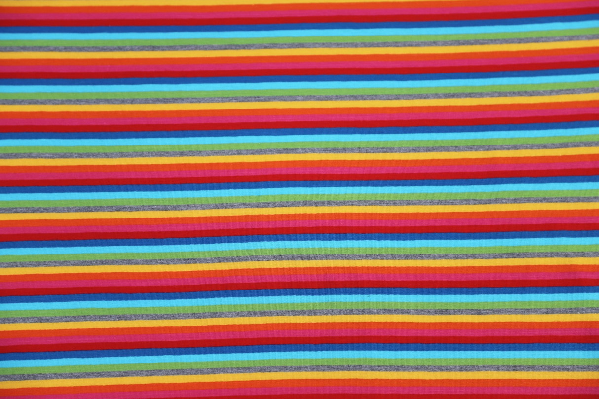Bright Rainbow Stripe Jersey - Dot To Dot Studio