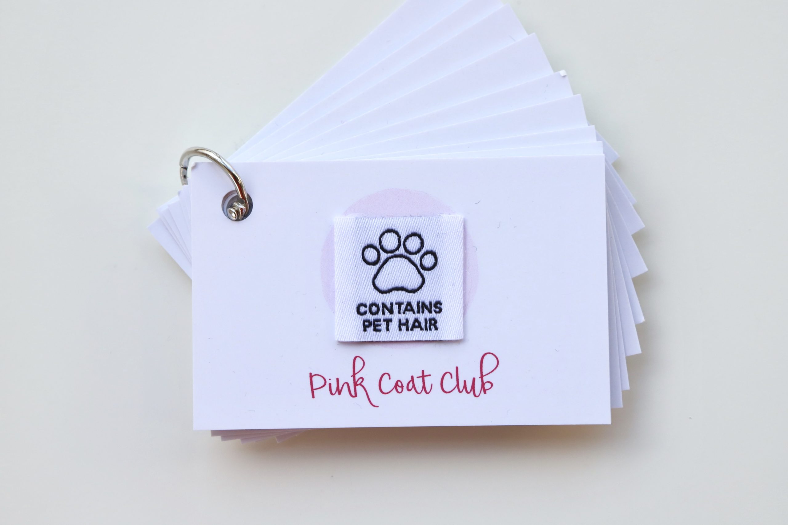 Contains Pet Hair – 6 Garment Labels by Pink Coat Club