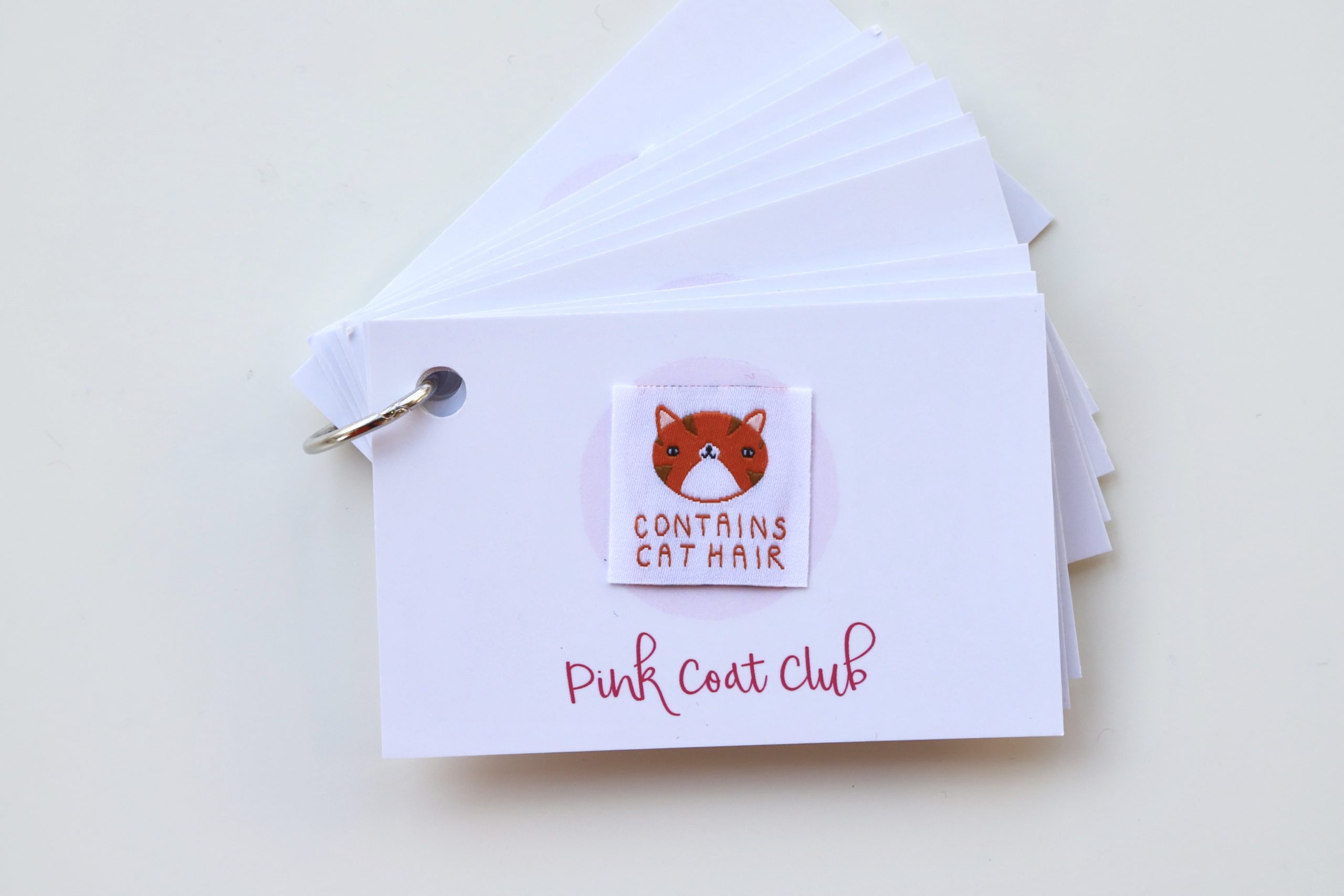 Contains Cat Hair (Ginger) – 6 Garment Labels by Pink Coat Club