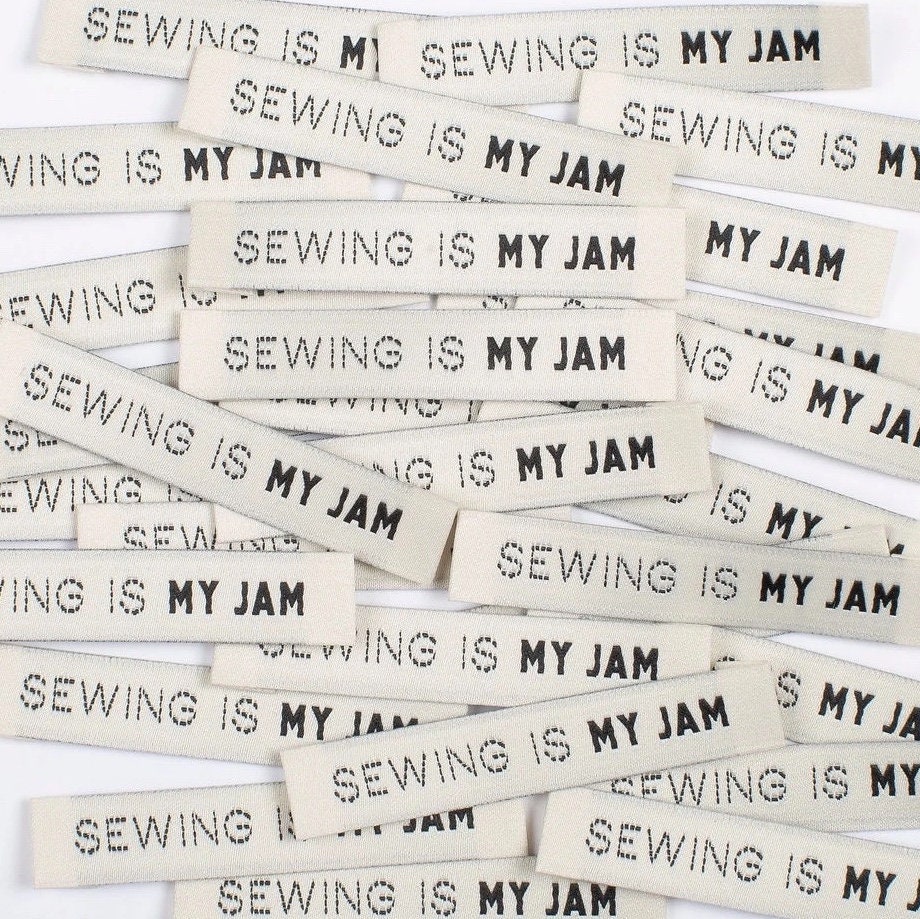 Kylie and the Machine Garment labels "Sewing is My Jam" Quirky