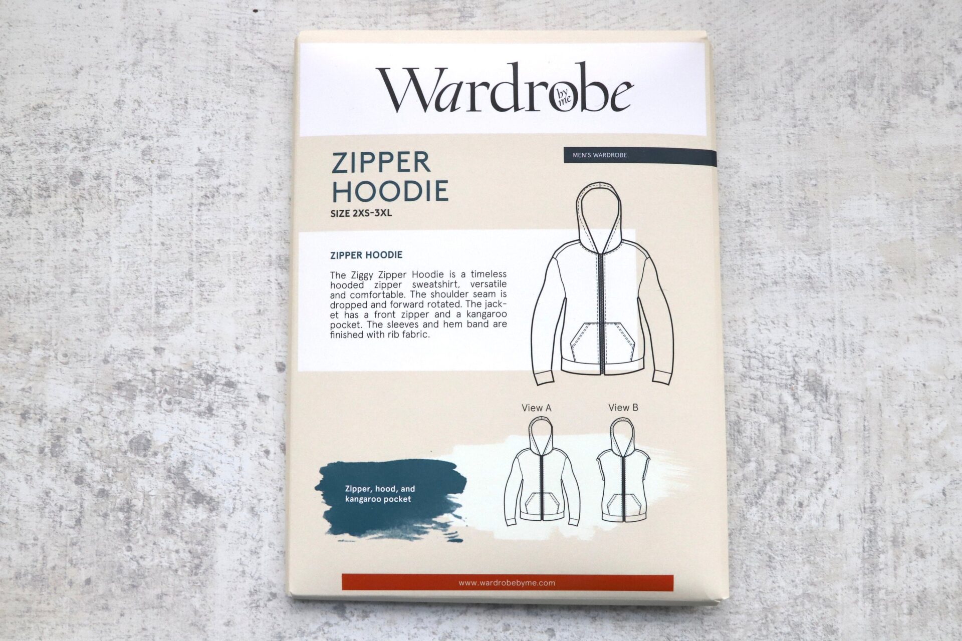 Wardrobe By Me Ziggy Zipper Hoodie Menswear Paper Sewing Pattern