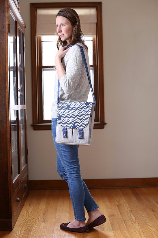 Campfire Messenger Bag Paper Sewing Pattern Instructions Noodlehead Patterns Dot To Dot Studio