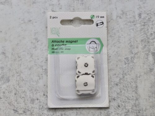 Magnetic Metal Snaps - 19mm - Silver