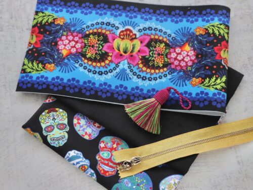 Velvet Zippy Bag Kit 4 - Sugar Skulls