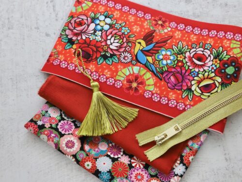 Velvet Zippy Bag Kit 8 - Millefiori Hummingbird Orange