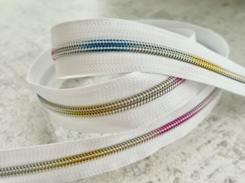 Zip on the Roll - White Rainbow