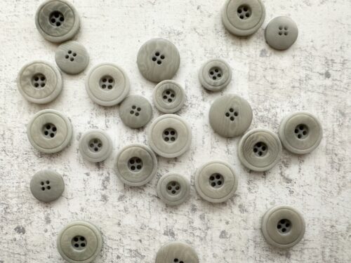 Retro Corozo Buttons - Light Grey