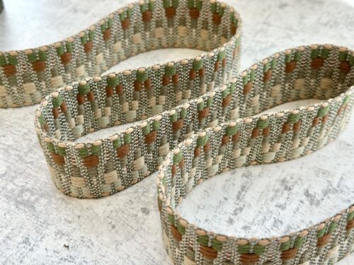 Chunky Weave Webbing - Earthy Greens