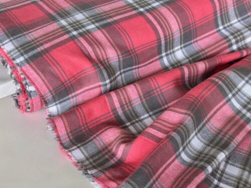 Cotton Flannel Check - Strawberry