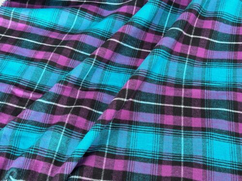 Cotton Flannel Check - Blueberry