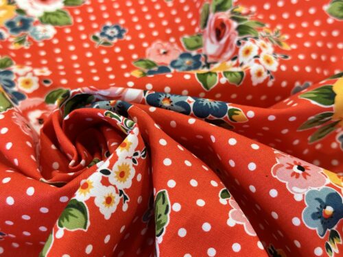 Flower Market - Polka Dot Bouquet Red