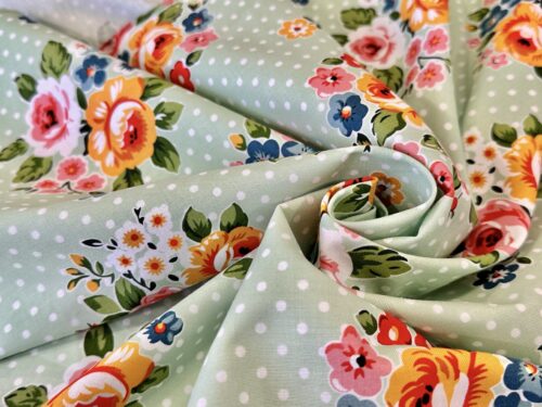 Flower Market - Polka Dot Bouquet Green