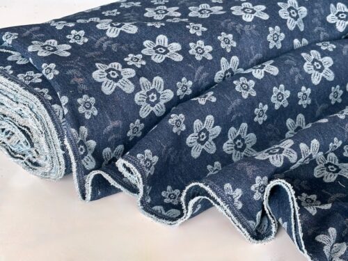 Jacquard Denim - Dark Floral