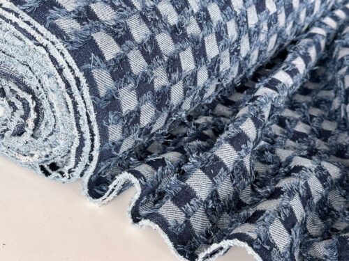 Tufted Jacquard Denim - Checkerboard