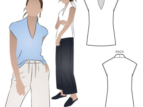Como Knit Top Paper Sewing Pattern - Style Arc Patterns - Sizes 4-16